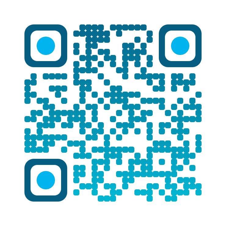 Rounded blue gradient QR code generated by Foldout QR Code Generator